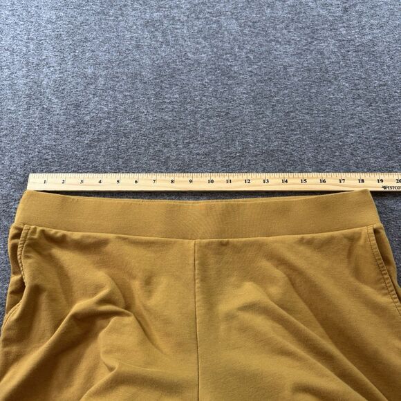 J Jill Affinity French Terry Slim-Leg Stretch Pants Mustard Yellow XL Pockets - Picture 8 of 10